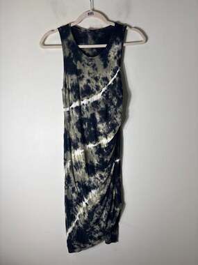 Fifteen Twenty Black Tie Dye Sleevless Cotton Dress Sz S